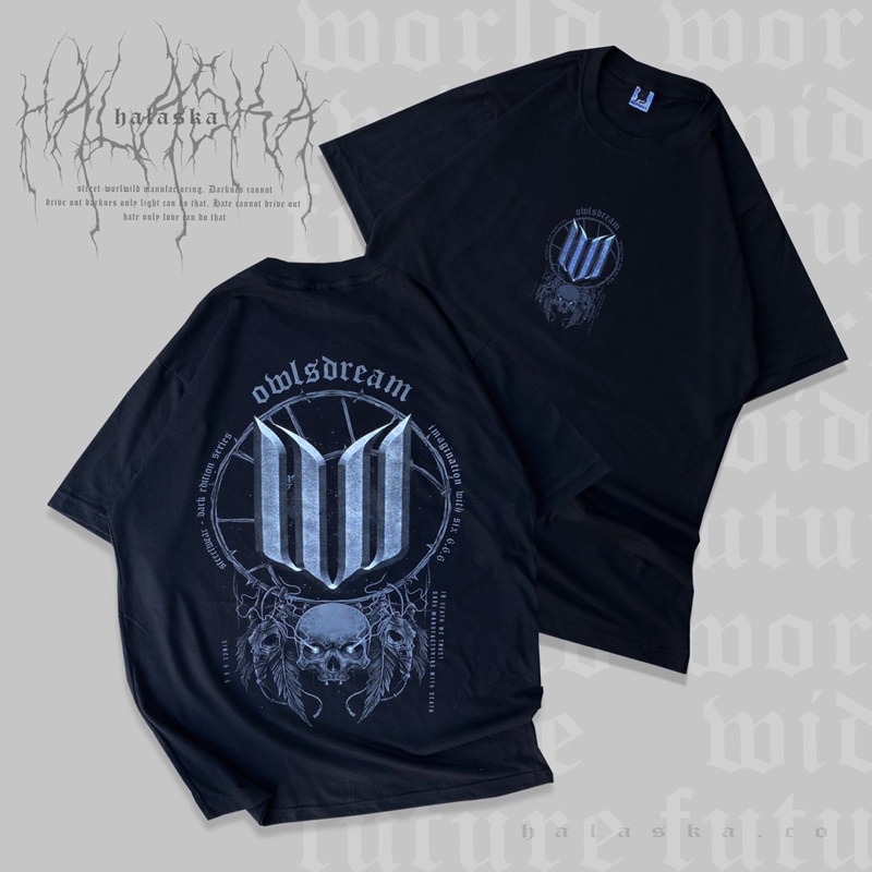 Kaos sablon ovlsdream x halaska leguler  OWL dayak