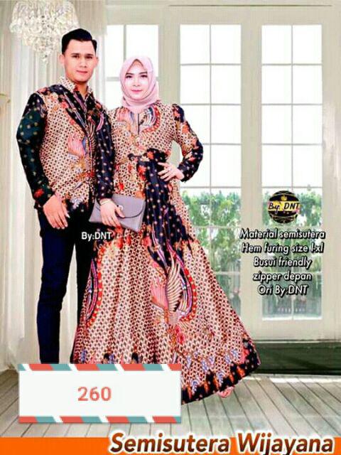Baju Batik Couple Baju Sarimbit Semi Sutera Premium