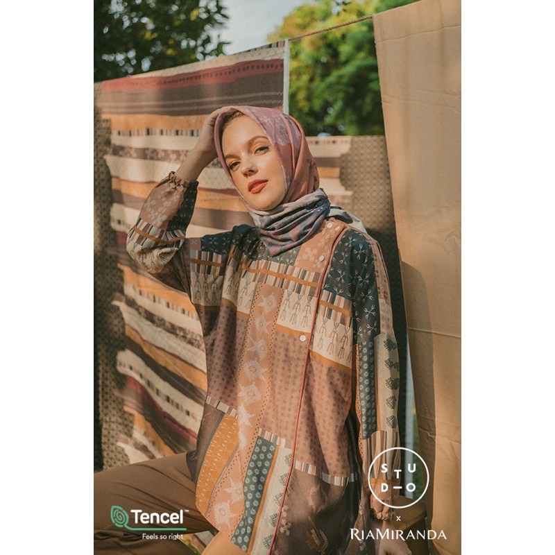 (NEW) MAROON PRINTED TAMOU S/M COTTONINK X RIA MIRANDA