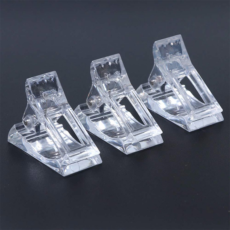 1 / 5 / 10pcs Klip Gel Uv Led Builder Bahan Plastik Untuk Extension Kuku