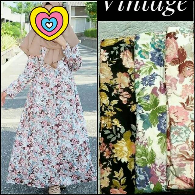 Gamis katun jepang original japan design motif cocorose allsize  dan jumbo ld 120 motif best  seller