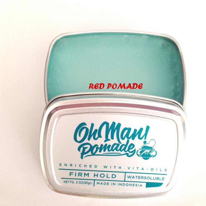Pomade Oh Man Nutri Blue Firm Hold Waterbased + Free Sisir Saku