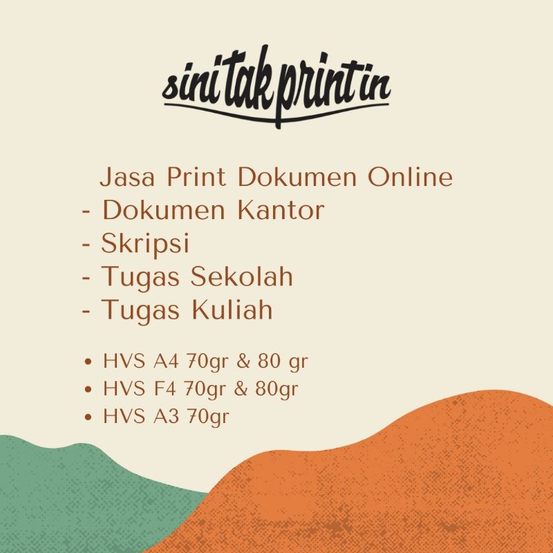 

Print dokumen online HVS A4