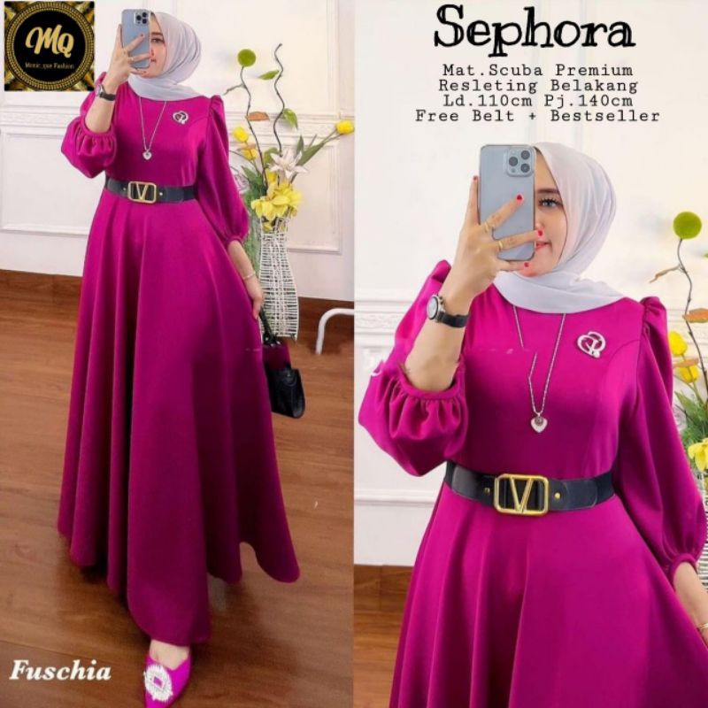 Gamis Wanita - Free Belt - Sephora Dress