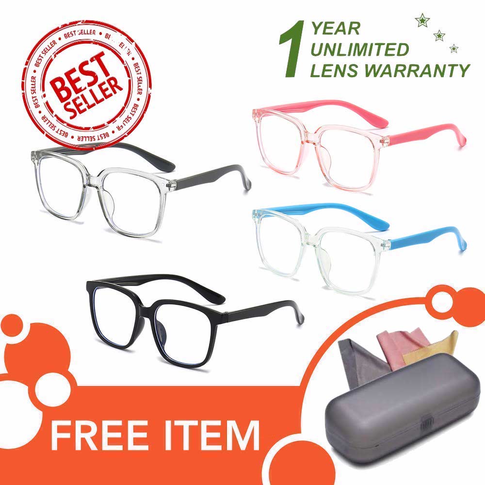Kacamata Anak TR90 Elastis Anti Radiasi Blue Ray (Design Korea) Laki-laki &amp; Perempuan - HM8031 FREE Kotak ( Group )