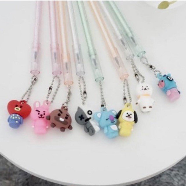 

PULPEN GEL GANTUNGAN BTS BT21 TATA SHOOKY VAN MANG RJ CHIMMY COOKY KOYA