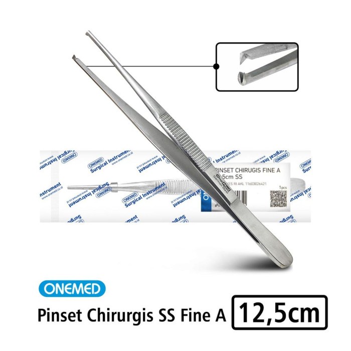 Pinset Chirurgis Stainless Steel Fine A 12,5cm Onemed OJ
