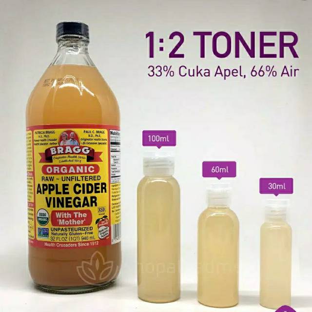 

(ORIGINAL) Toner Bragg Apple Cider Vinegar/ cuka apel 1:2 acv