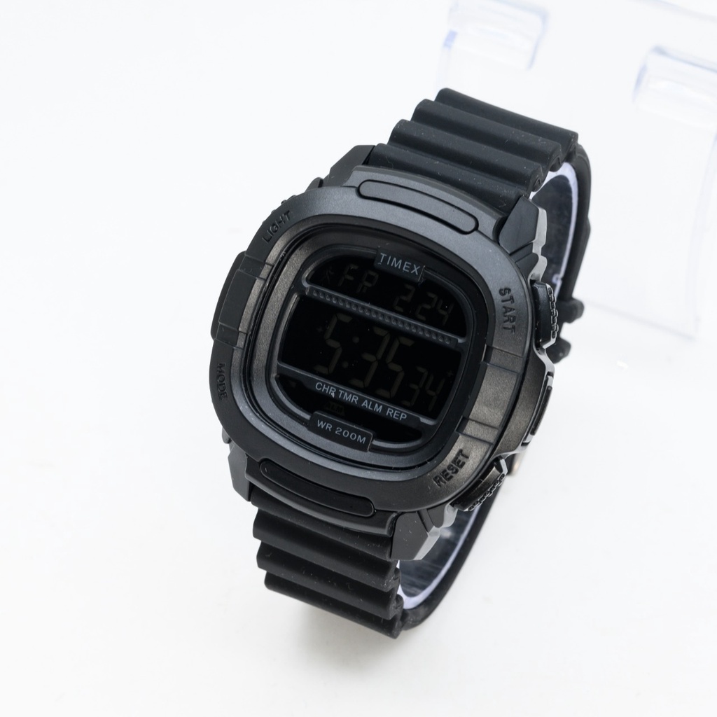 Jam Tangan Pria Digital Timex Strap Tali Ruber