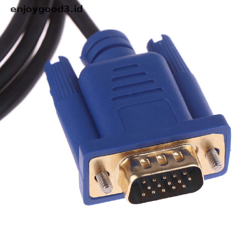 Kabel Adapter Hdmi Gold Male To Vga Hd-15 Male 15pin 1080p Panjang 6ft 1.8m