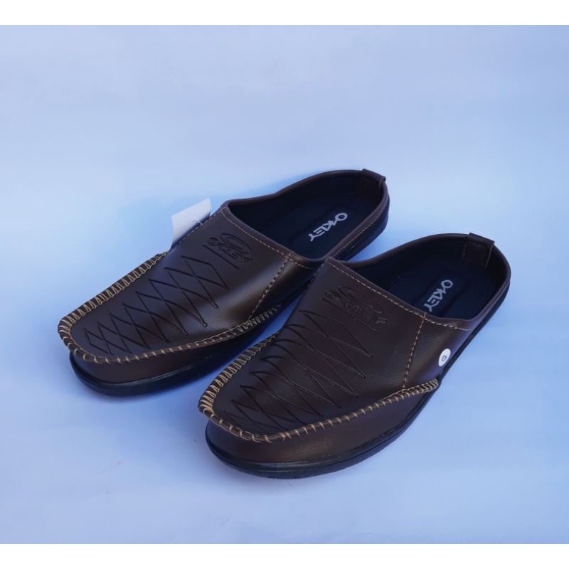 Sepatu Sandal Selop Pria Murah Trendy - coklat