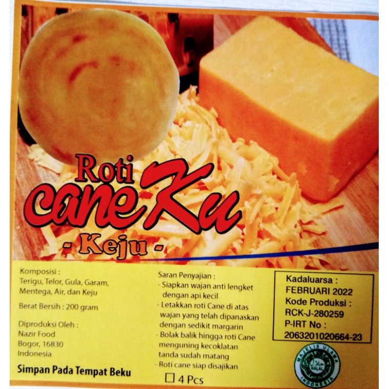 

Roti Cane Keju 1 pak isi 4