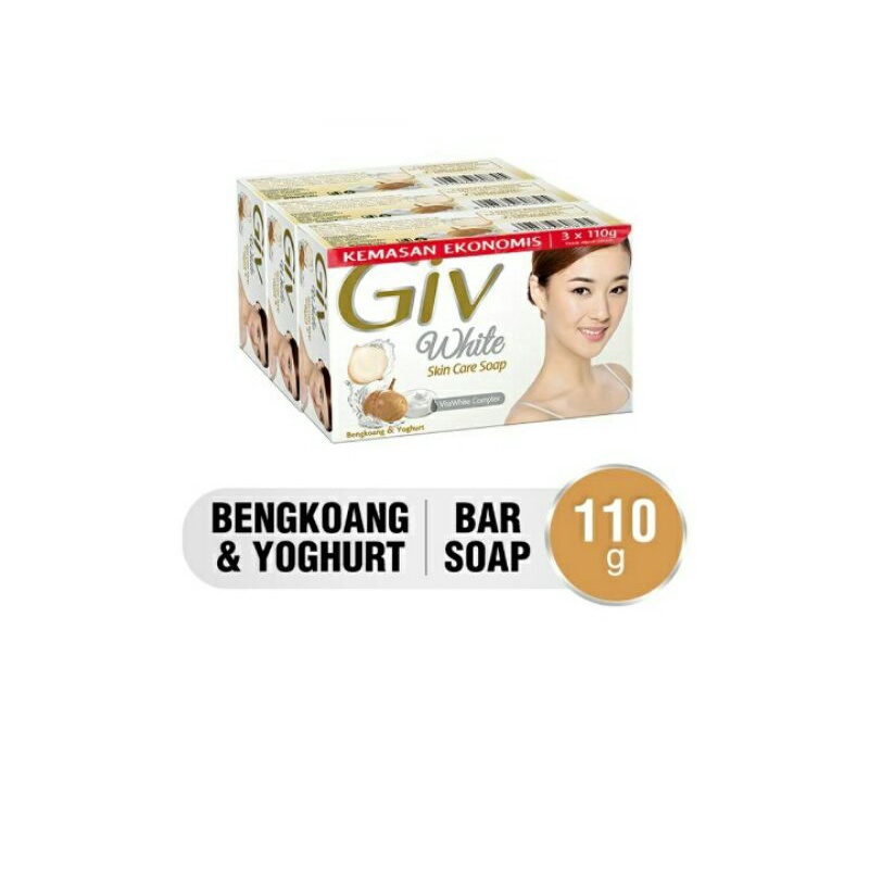 Giv Sabun Mandi White Bengkoang&amp;Yoghurt 3X110g