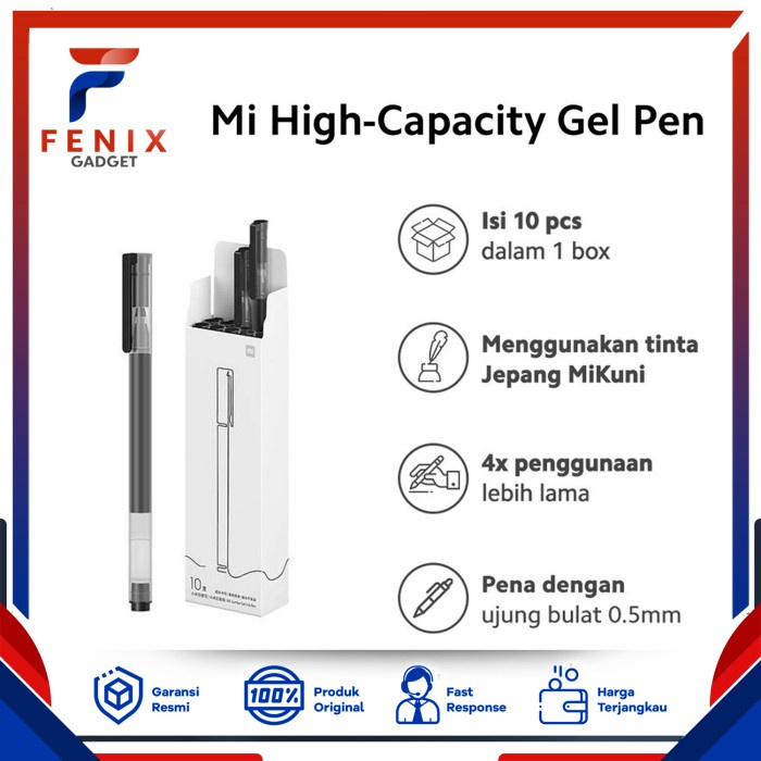 

(TERLARIS) Xiaomi Mi Pen High Capacity Gel Pen Alat Tulis Stationery