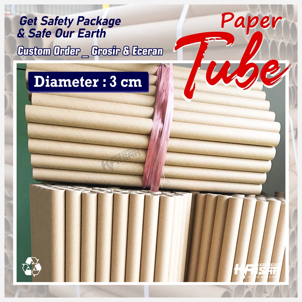 

TUBE TABUNG KARDUS DIAMETER 3 CM - SELONGSONG KERTAS PACKING PAPER TUBE