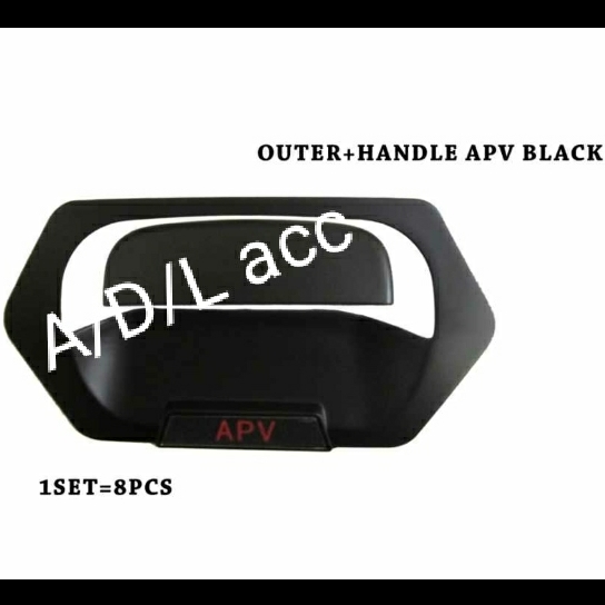 PAKET COVER OUTER MANGKOK + HANDLE pintu SUZUKI semua APV / ARENA avp hitam doff / chrome crome