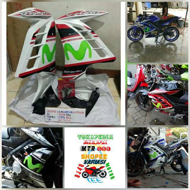 Sayap samping.half fairing PNP VIXION New NVL.NVA.bahan plastik ABS