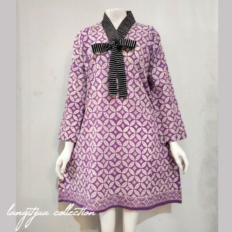 Tunik Batik Cap Solo | Tunik Angger| DRESS BATIK SOLO