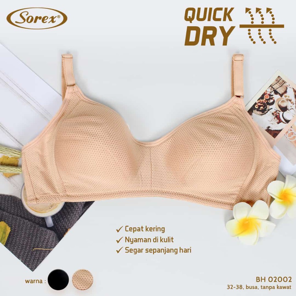 Sorex bra/bh 02002 Underwear Wanita Tanpa Kawat adem dan Nyaman Dikulit
