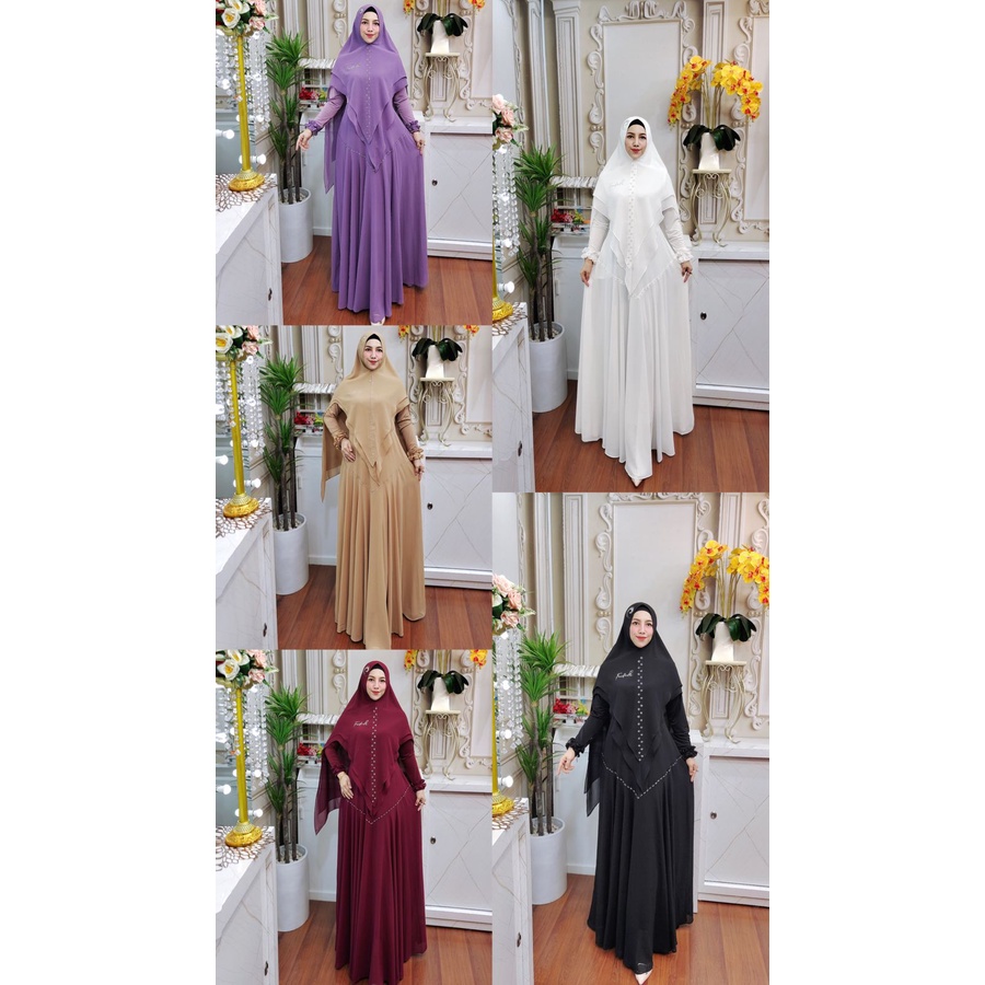 Al-Mumtaz Farfadh Syari ORI Hijab Gamis Syar'i Original Kekinian Terlaris Termurah Bestseller Best s