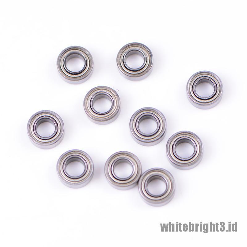 ❤White3 Warna Putih❤ 10pcs MR105ZZ L-1050 MR105 deep groove ball bearing Ukuran 5x10 X 4mm
