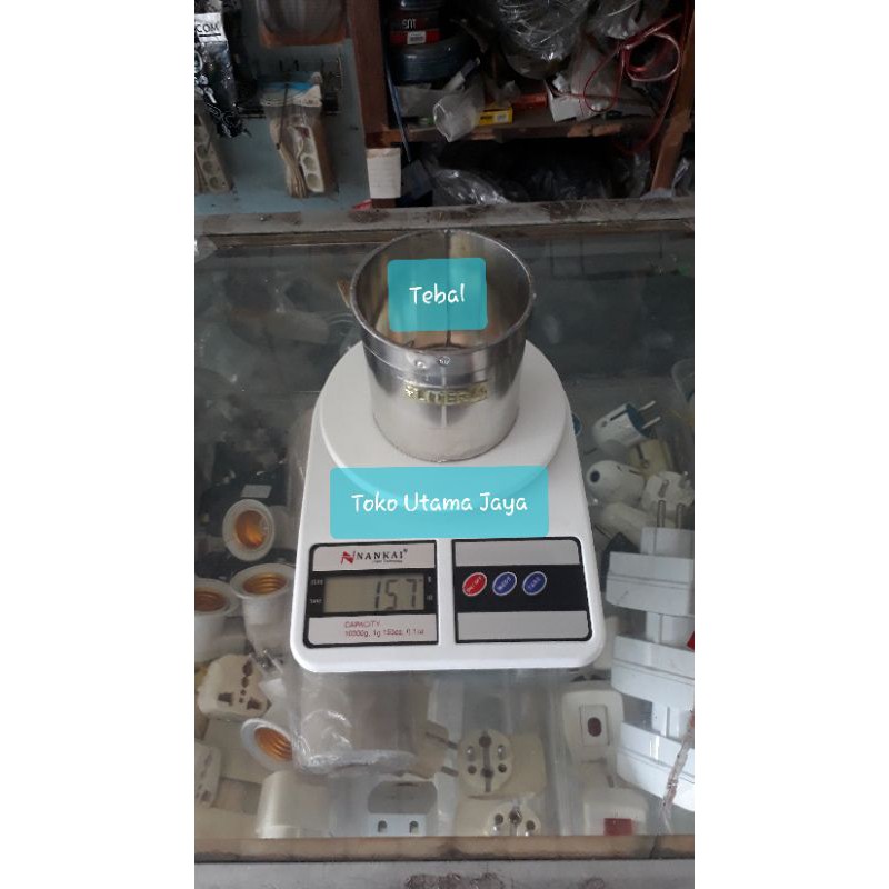 Literan Beras 1/2 Liter Tebal / Takaran Beras 0,5 Liter / Canting Beras 0.5 Liter / Setengah Liter