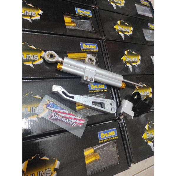 Stabilizer / Steeringdamper / steeringdumper ohlins universal klik fungsi termasuk breket