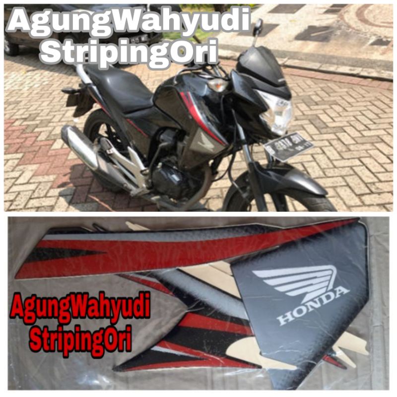 STIKER STRIPING LIS BODY MOTOR HONDA MEGAPRO MONO 2011 2012 HITAM MP MEGA PRO