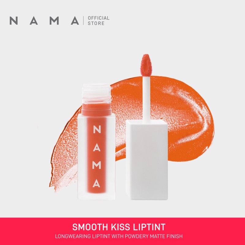 NAMA BEAUTY Smooth Kiss Lip Tint | Kosmetik Luna Maya | Sensasi dingin Tahan lama Ringan Moist Powdery Matte Transferproof Sweatproof