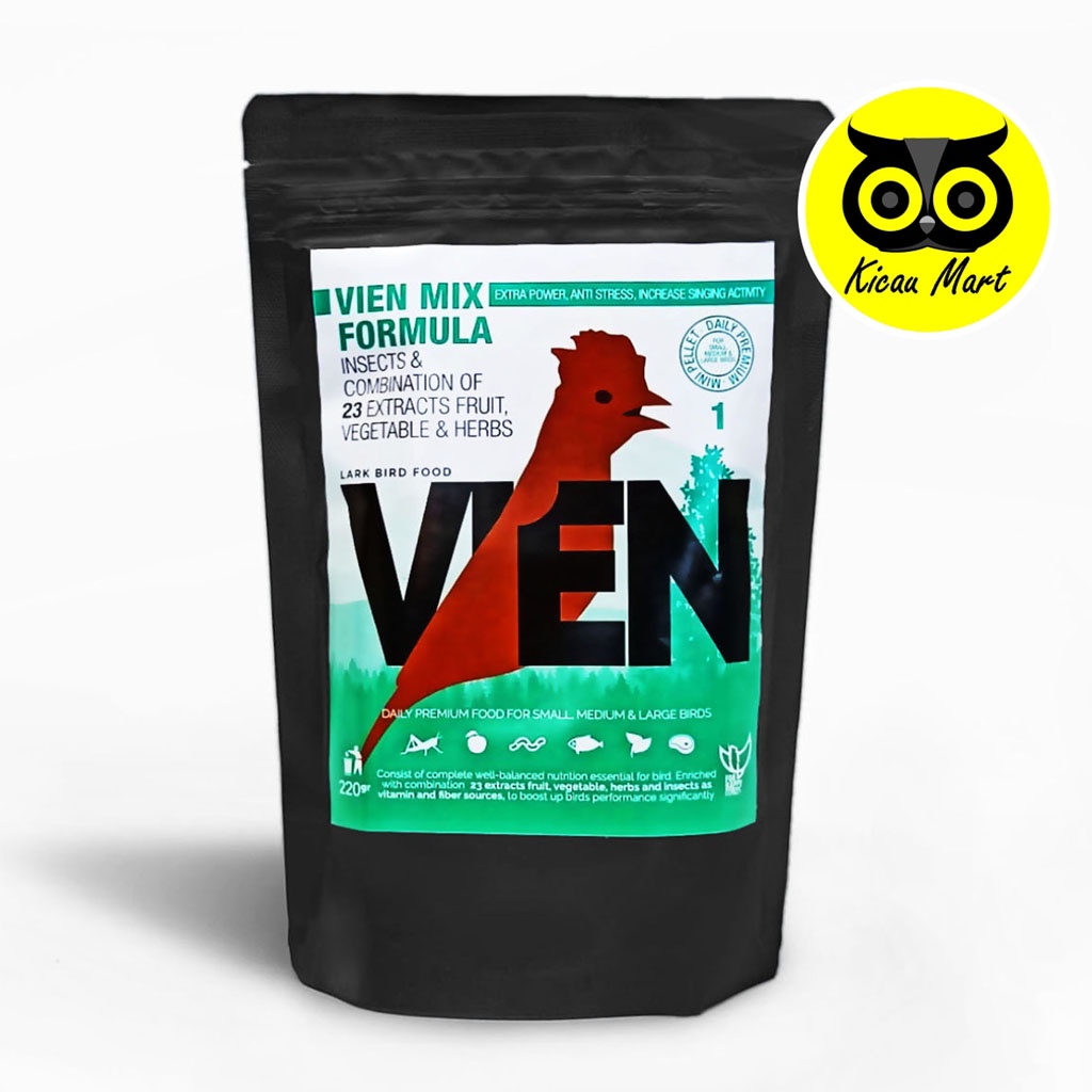 Vien Mix Formula Hijau No 1 Voer Premium Pakan Burung Branjangan Mini Pellet Voer Pur Burung Protein Tinggi Pakan Harian Lomba Burung Pemakan Biji Makanan Burung Branjangan Lark