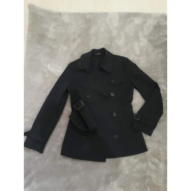 PL Coat Blazer Branded Cardigan Hitam (Preloved)