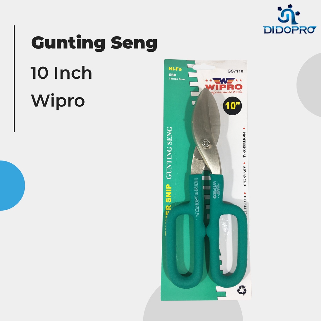 Gunting Seng / Gunting Baja Ringan / Gunting Besi Kawat 10&quot; WIPRO