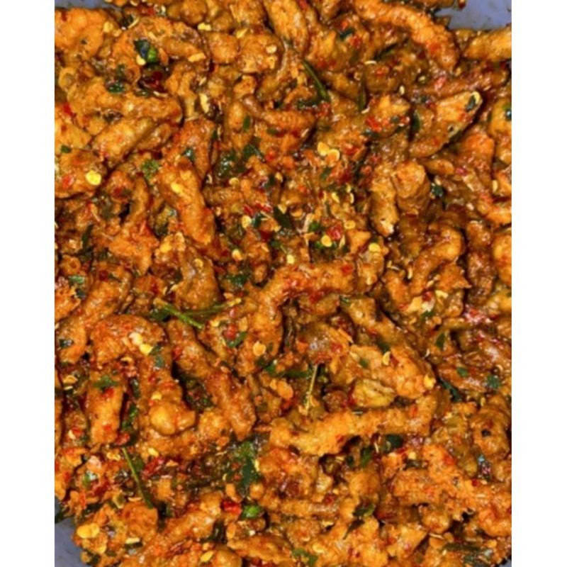 

usus krispi pedas daun jeruk terenak