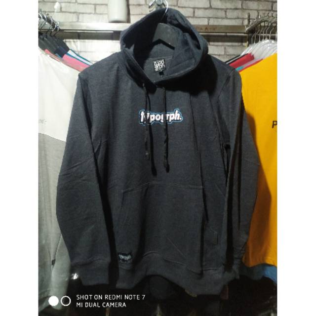 Jaket Jumper Hoodie Finger Typogrph Premium M-XL Abu Tua