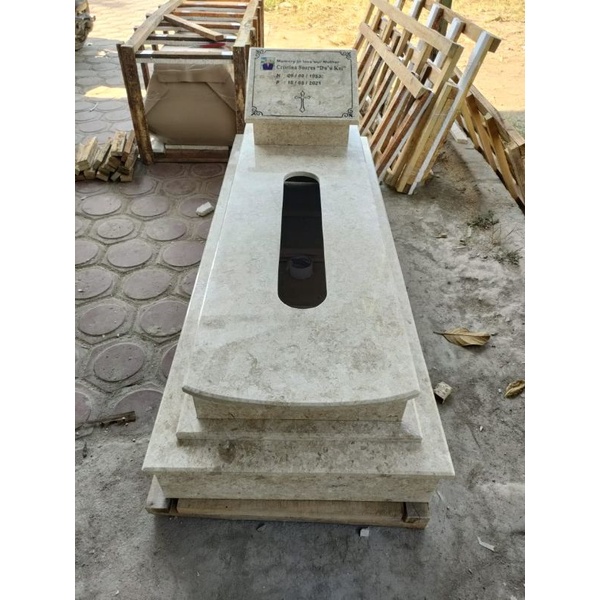Kijing Marmer Trap 2 Maesan Marmer Berkualitas Body Makam Marmer Casing Makam Marmer Murah Nisan Mak