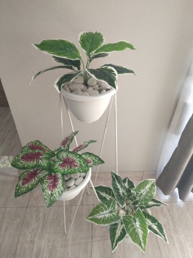 Buket Mini Daun Monstera Grup Artificial New