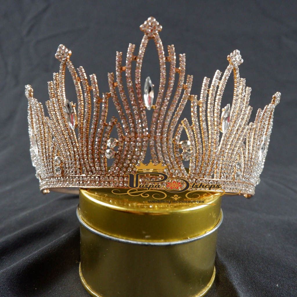 Mahkota  tiara bridal zircon gelombang mahkota pengantin