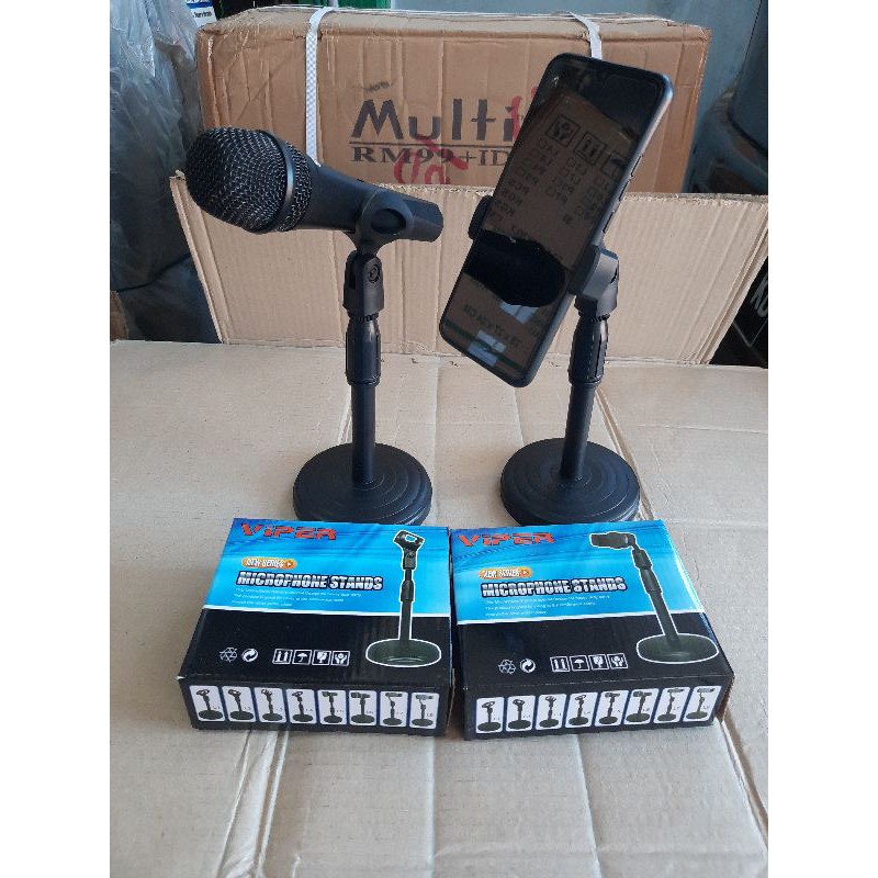 Stand Microphone Meja/dudukan meja microphone Viper