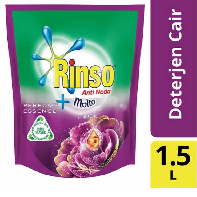 RINSO Molto Perfume Essence Deterjen Cair - 1.5L (JUMBO CAIR UNGU)