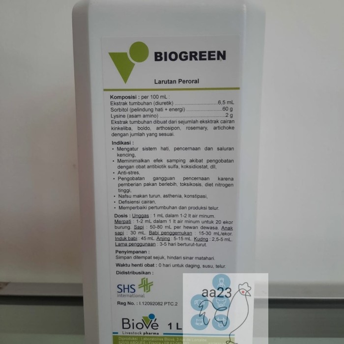 (BAYAR DI TEMPAT) Pemacu pertumbuhan ternak asam amino sorbitol hewan Biogreen
