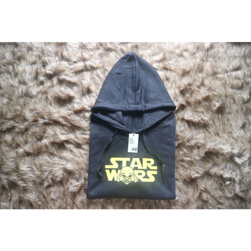 HOODIE H&amp;M STARWARS HITAM UNISEX