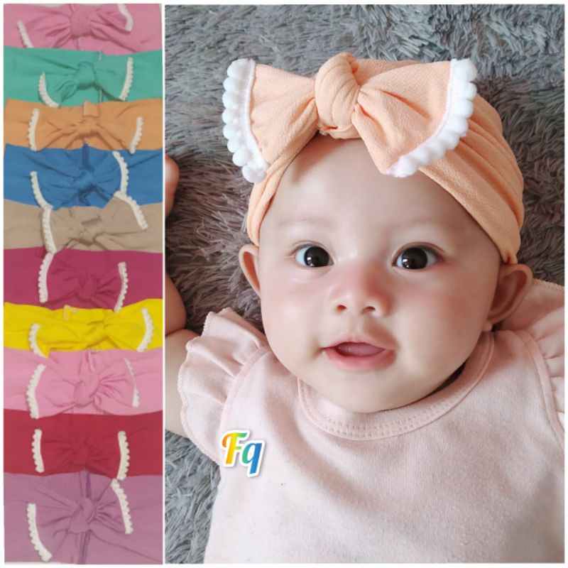 TURBAN BAYI BANDANA 0-2 TAHUN MODEL BUNGA MELATI JASMINE