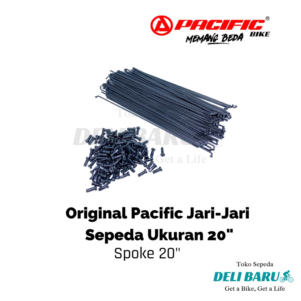 Pacific Jari jari 20 HITAM spoke @PCS panjang 187 mm sepeda BMX lipat minion