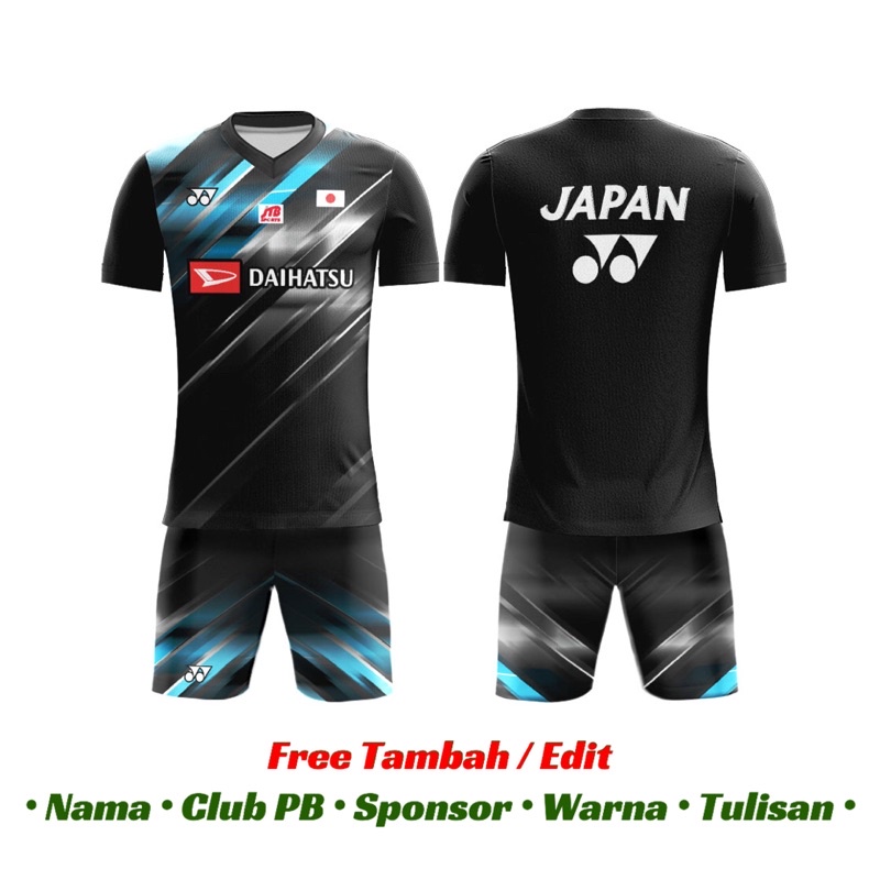 Baju Kaos Jersey Custom Satuan | Bulutangkis Badminton Dryfit | OLYMPIC JTB JAPAN YONEX
