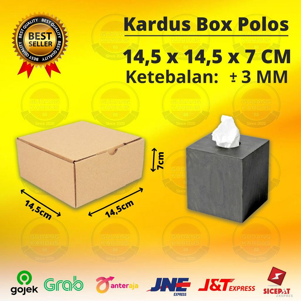

Kardus Box Die Cut 14,5x14,5x7 CM Kotak Dus Packing Hampers Kado Polos