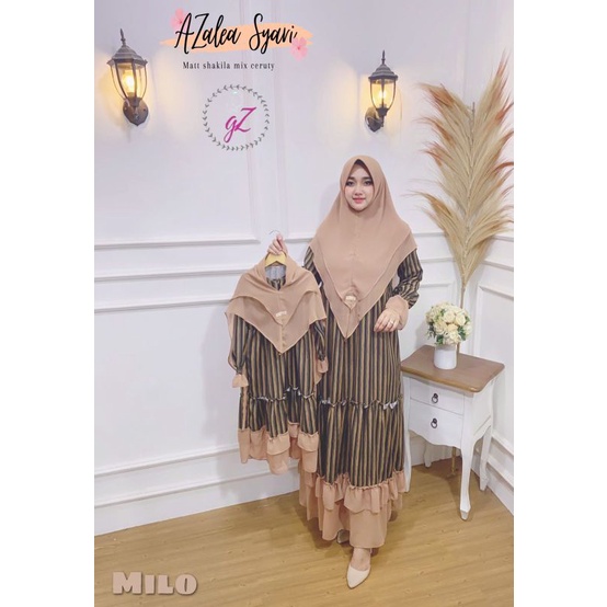 gamis couple bahan shakila mix ceruti gamis anak gamis anak perempuan gamis gwenza