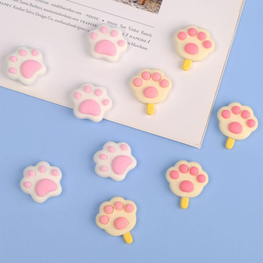 AUGUSTINA Agustina Cat Claw Nail charms Cute Kawaii Resin Flatback Dekorasi Telepon DIY Perlengkapan Kerajinan Manikur Aksesoris