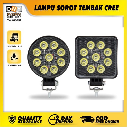 LAMPU SOROT TEMBAK CREE 9 MATA 27 WATT PUTIH WORKLIGHT LED 9 TITIK 27 WATT PUTIH