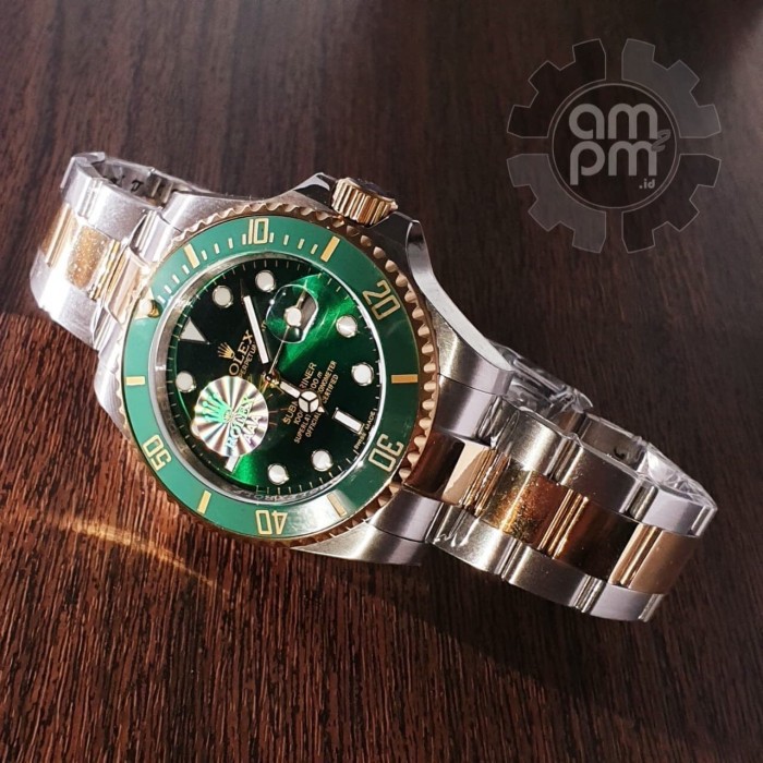 Suplier Jam Tangan Rolex Submariner Date Automatic Two Tone Dark Green