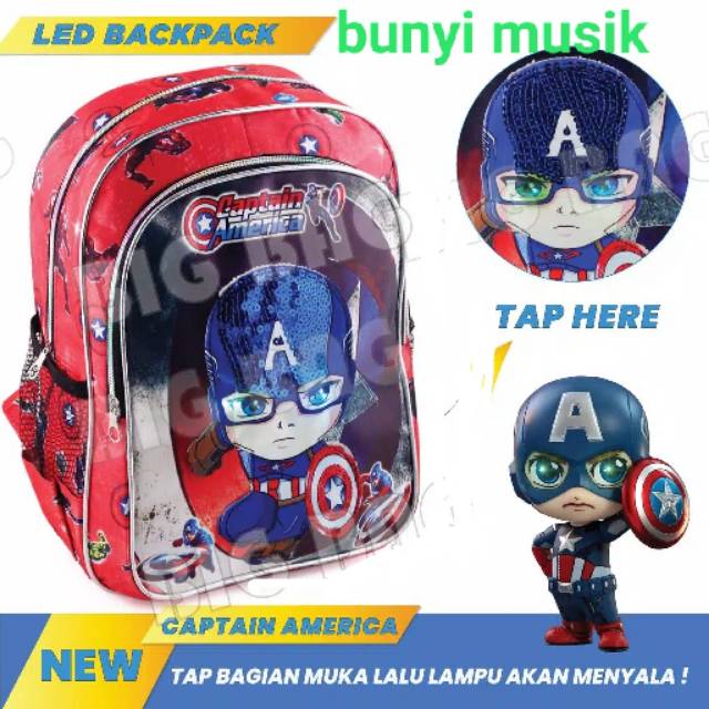 Tas anak kapten amerika kapten marvel  bisa bunyi musik